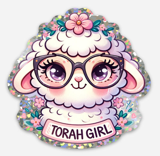 Torah Girl Glitter Sticker - Scribbles & Scriptures
