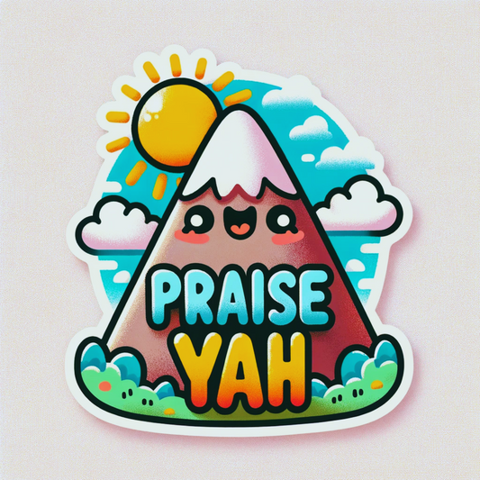 Praise Yah Sticker - Scribbles & Scriptures