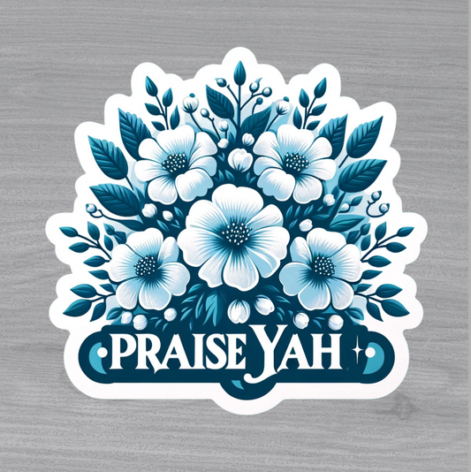 Praise Yah Sticker - Scribbles & Scriptures