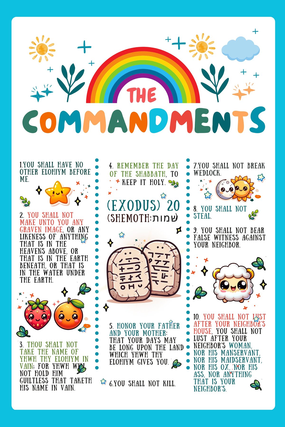 The Commandments – Printable Poster (Digital Download) - 2_y5xQ