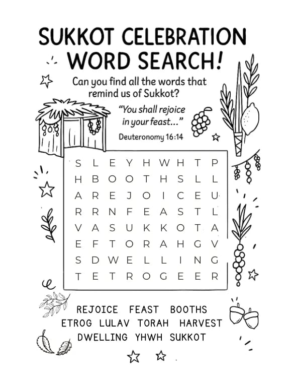 Sukkot Activity Bundle (Printable) - MzRfXQ