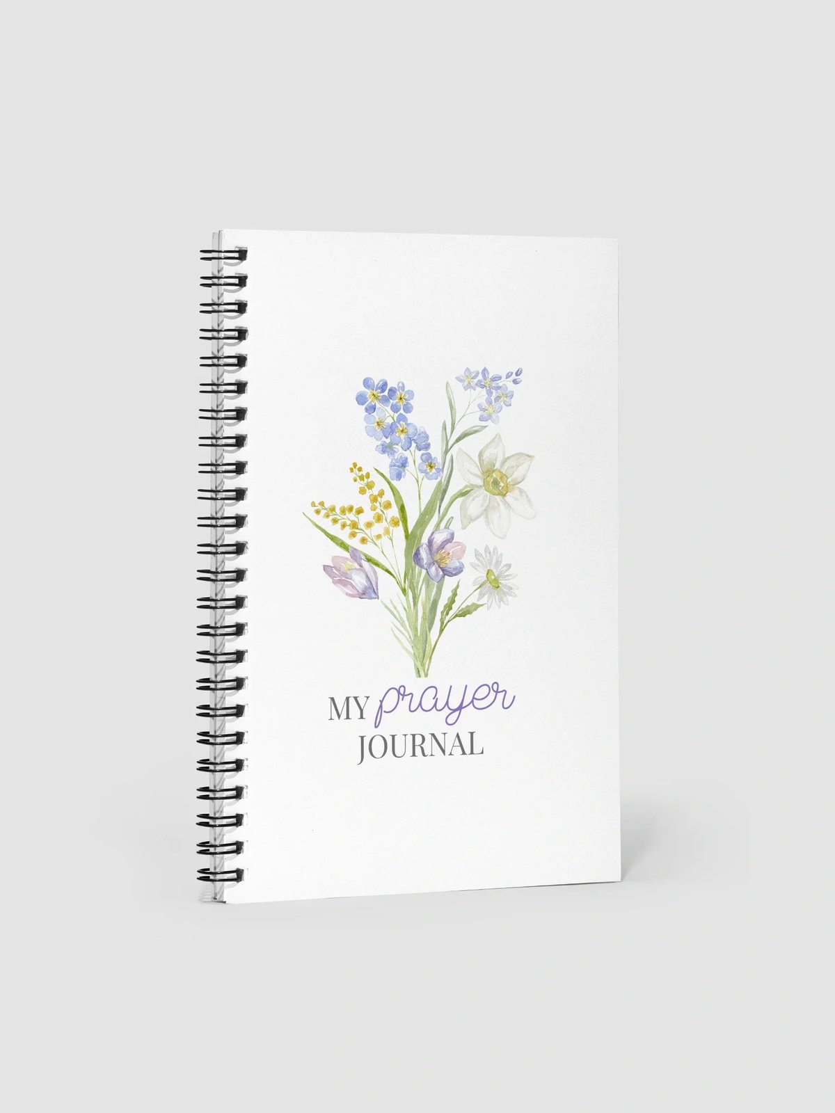 Floral Prayer Journal Spiral Notebook - z69cd5SxL9s