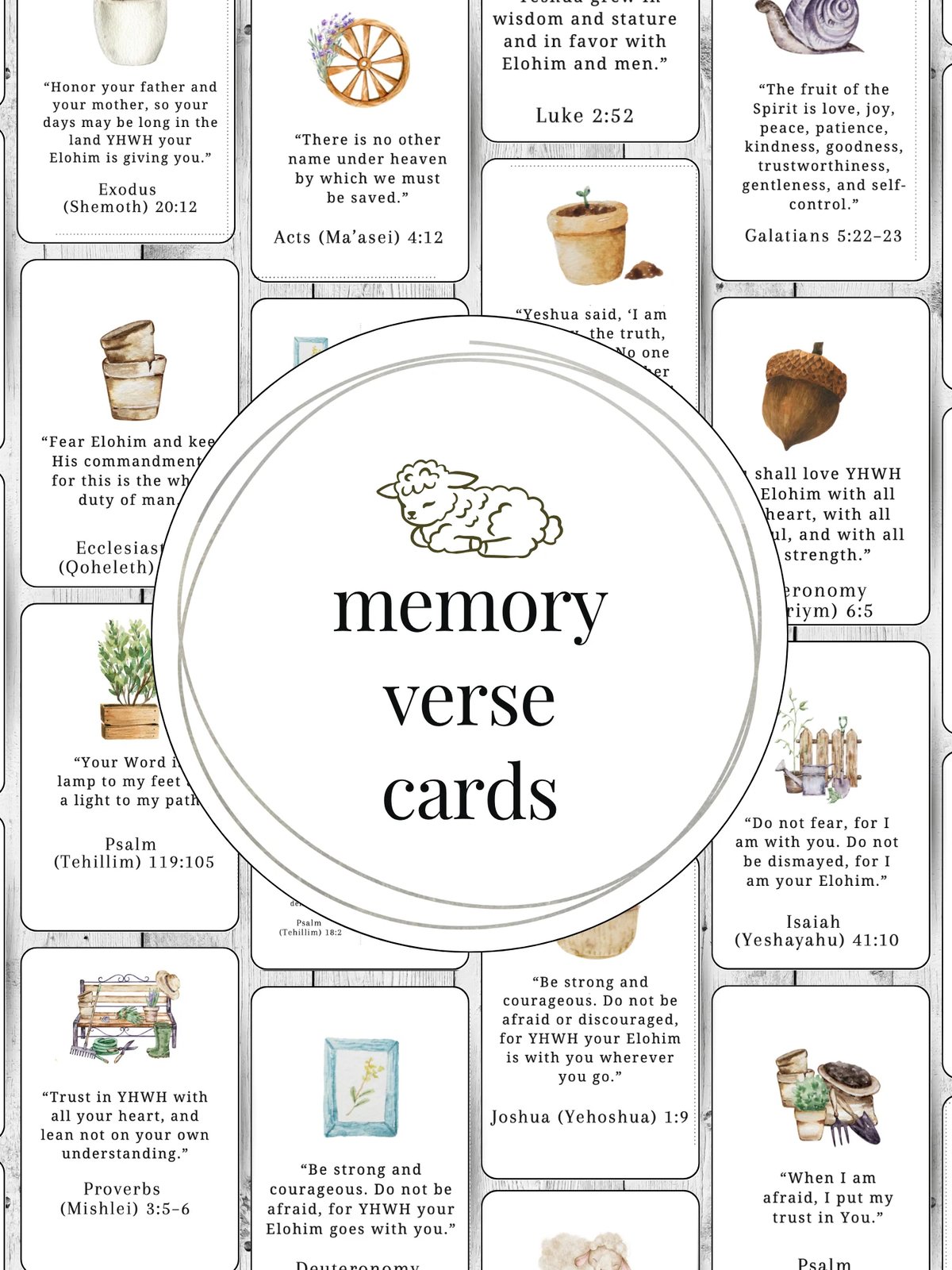 Kids Memory Verse Cards – Printable Set (28 Cards) - lsB13w