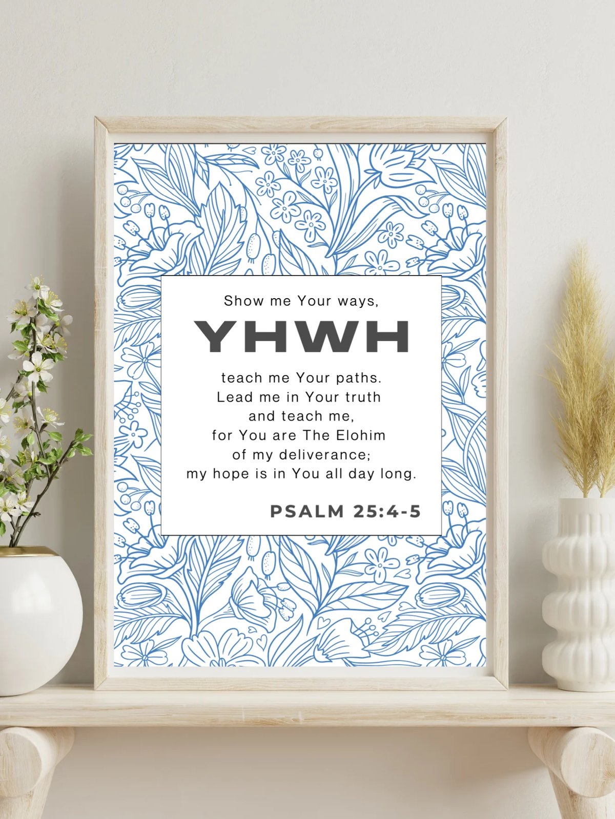 Psalm 25:4–5 – “Show Me Your Ways” Printable Poster (Digital Download) - 0qx3JQ