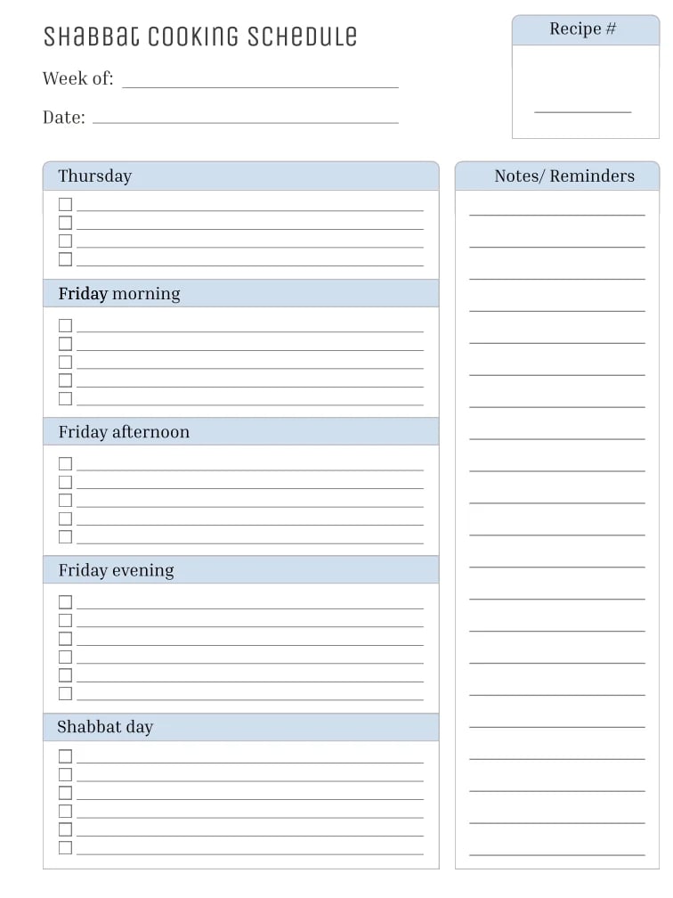 Shabbat Planner | 15-Page Printable Bundle for Messianic Families - EnJ6Cg