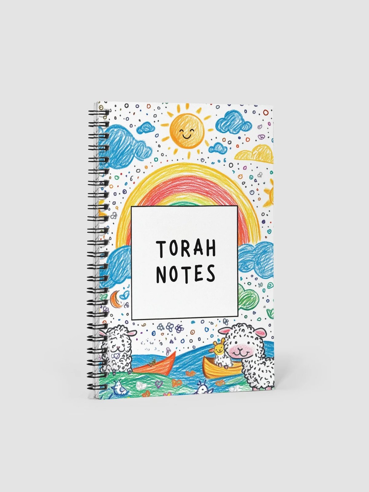 Cheerful Torah Notes Spiral Notebook - Qo6Qt-1lm3A