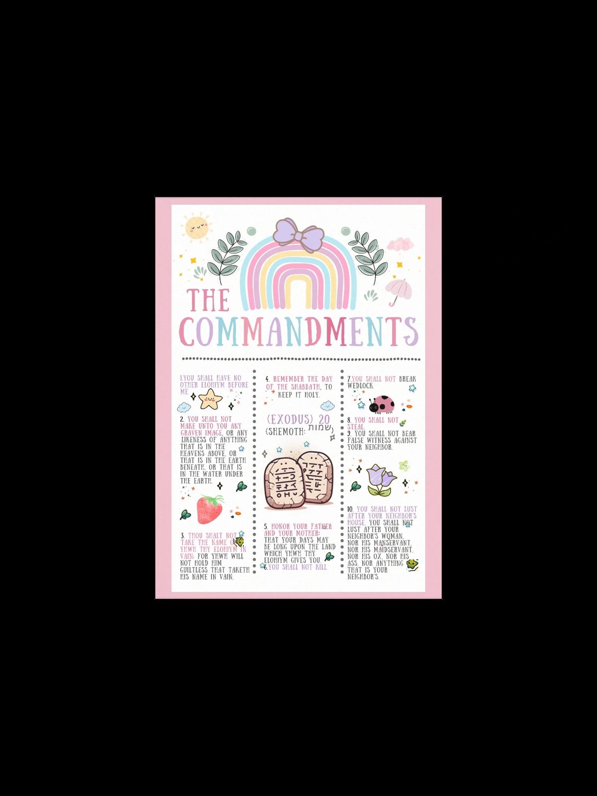 Girls Commandments Poster - 2z4kf-rE-vU