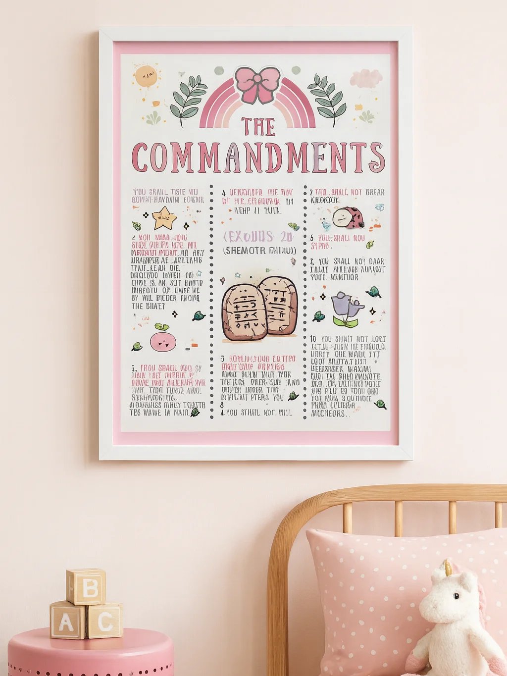 The Commandments (Pink) – Printable Poster (Digital Download) - doG-UQ