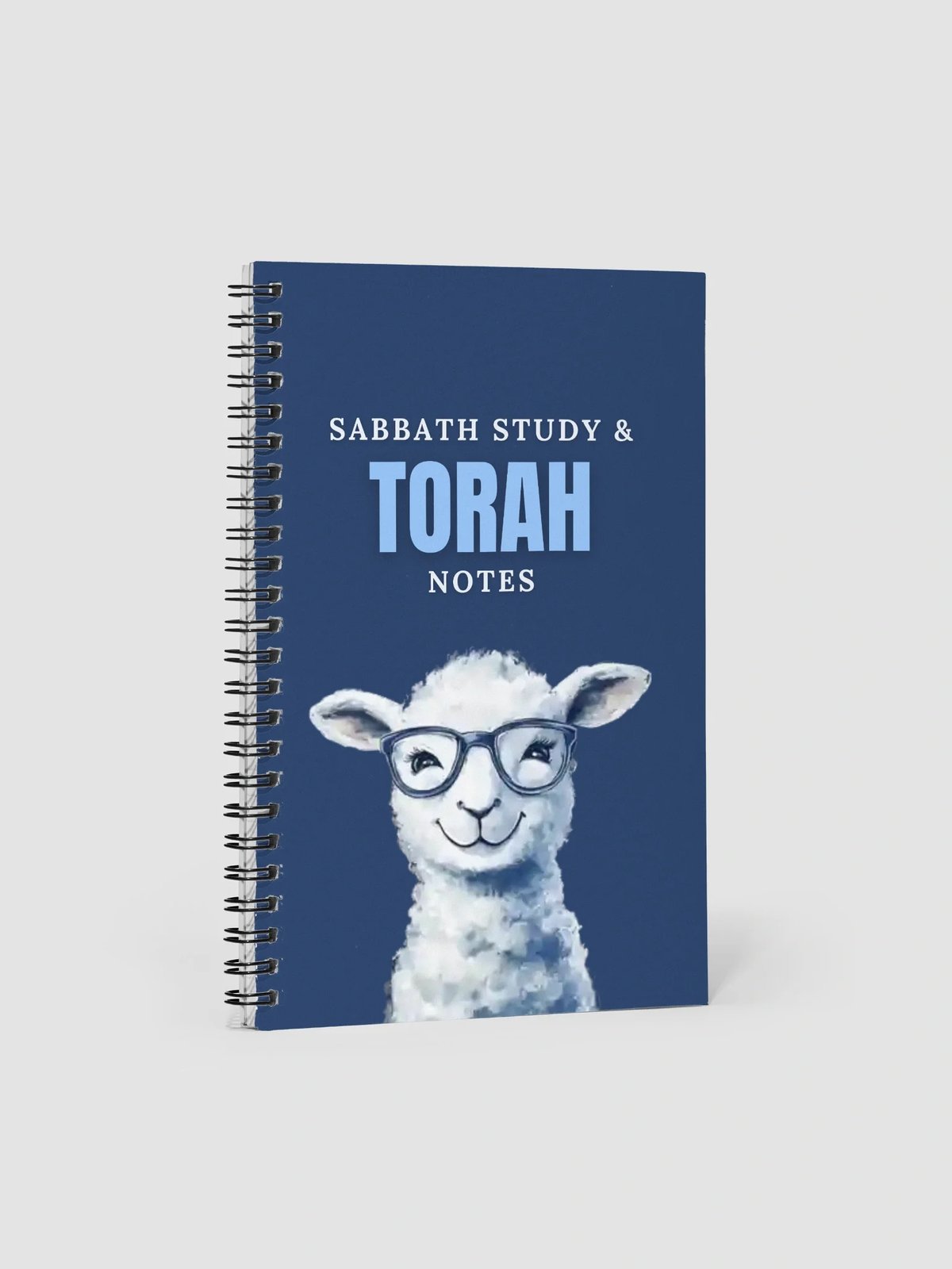 Smiling Sheep Spiral Notebook - 3OXe2XAd4MY
