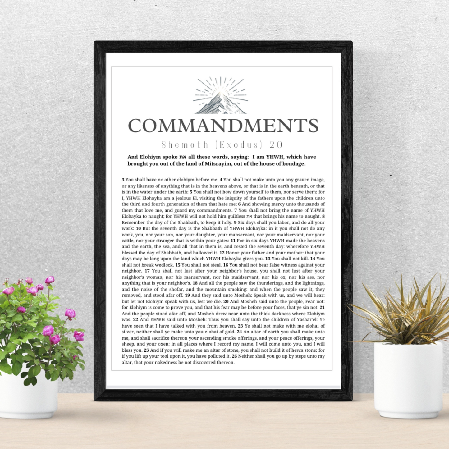 Ten Commandments Poster - Scribbles & Scriptures